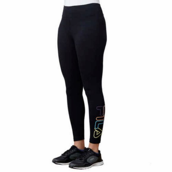 Fila Women's Cotton-Stretch Leggings/Pants Black - Picture 2 of 4